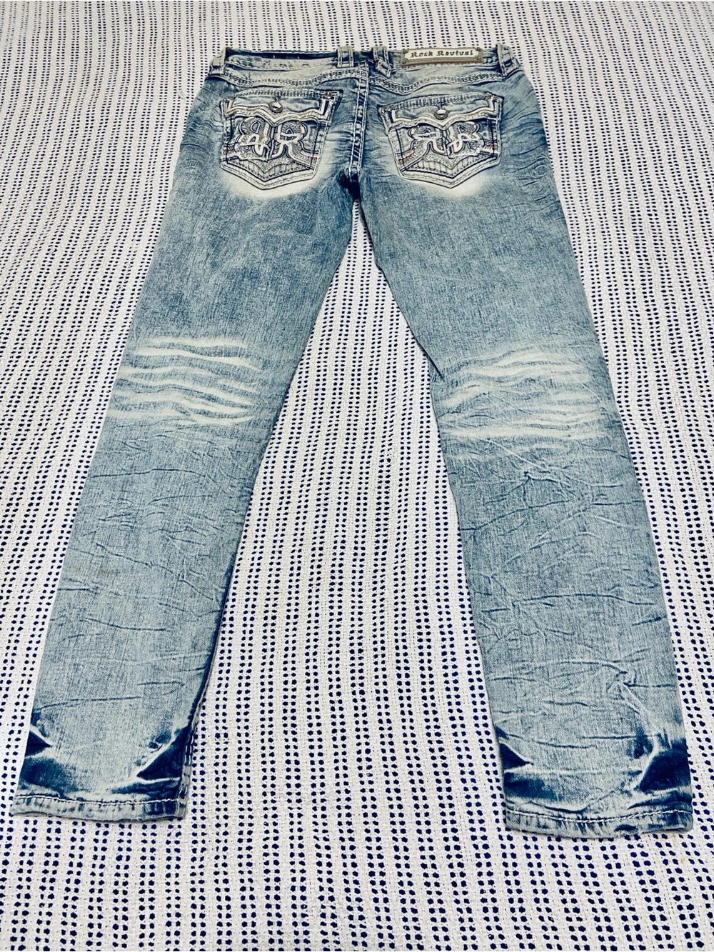 Rock Revival Nadine Ankle Skinny Stretch Jean Distress Western Size 27x28” - Picture 7 of 13